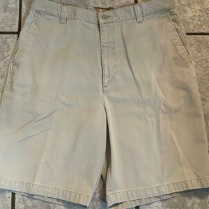 Men's Light Tan Flat Front Shorts